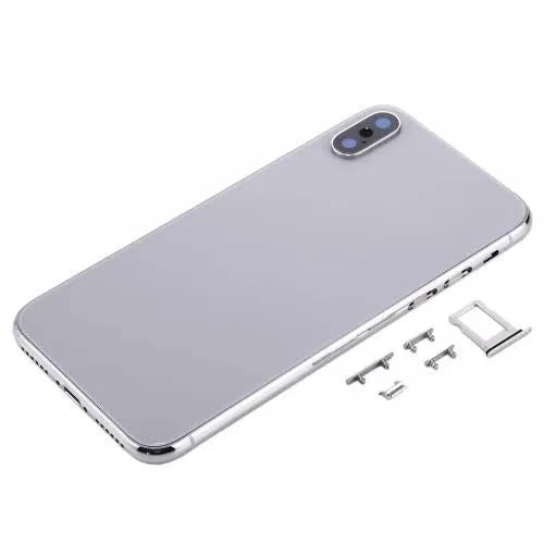 Rear Housing with Small Parts for iPhone X-Silver Rear Housing with Small Parts for iPhone X-Silver